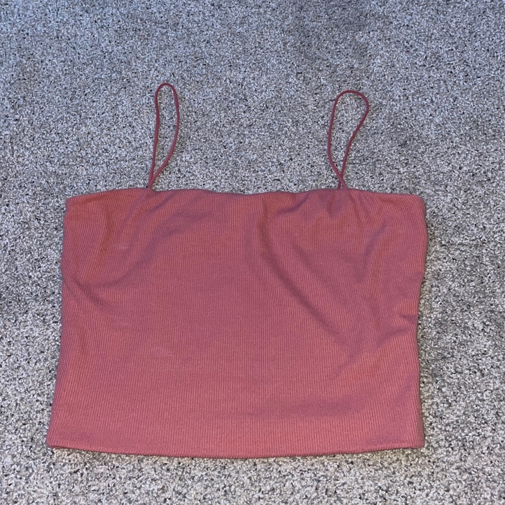 Love tree pink cropped tank top